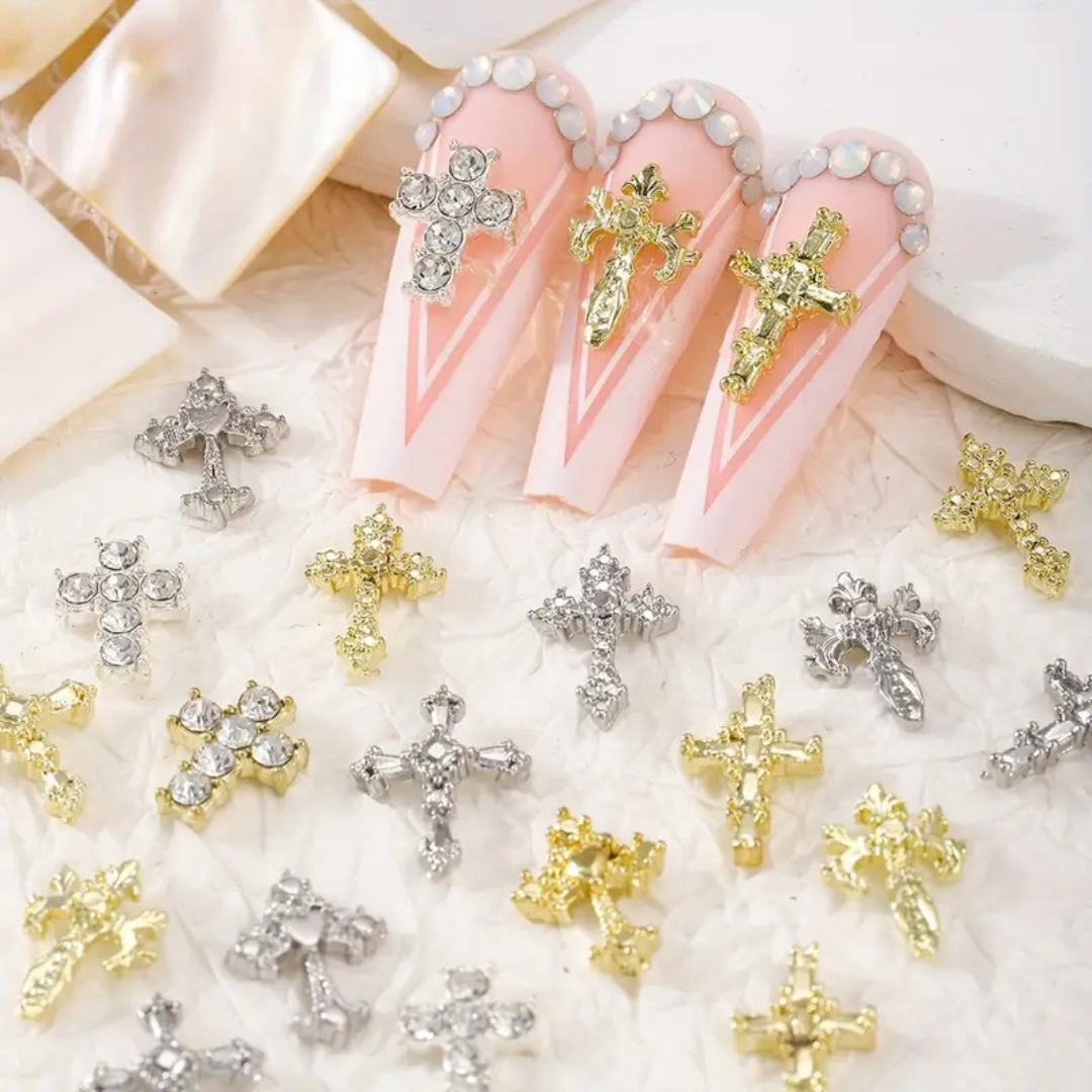 JNBS Cross Nail Charm (Set of 6)