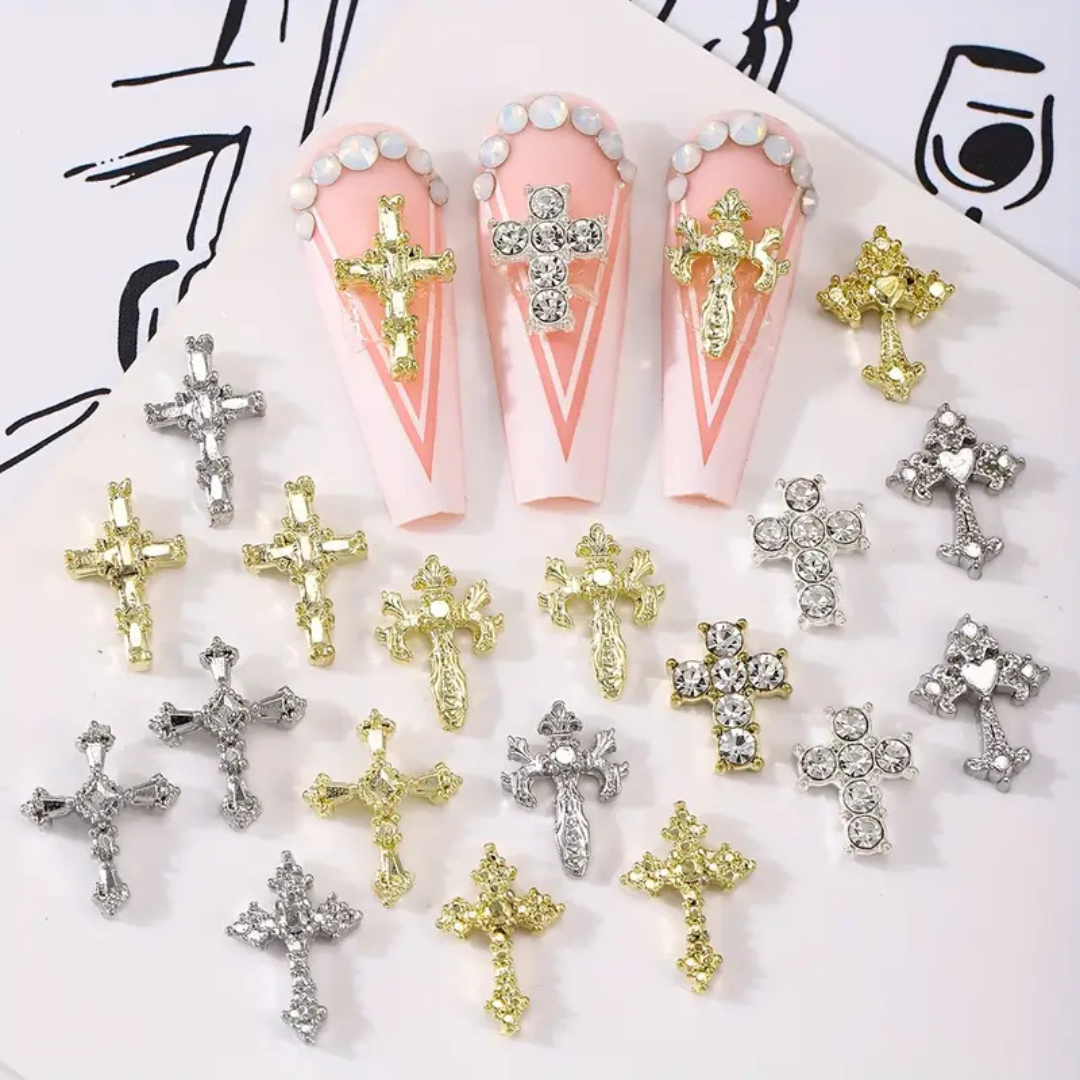 JNBS Cross Nail Charm (Set of 6)