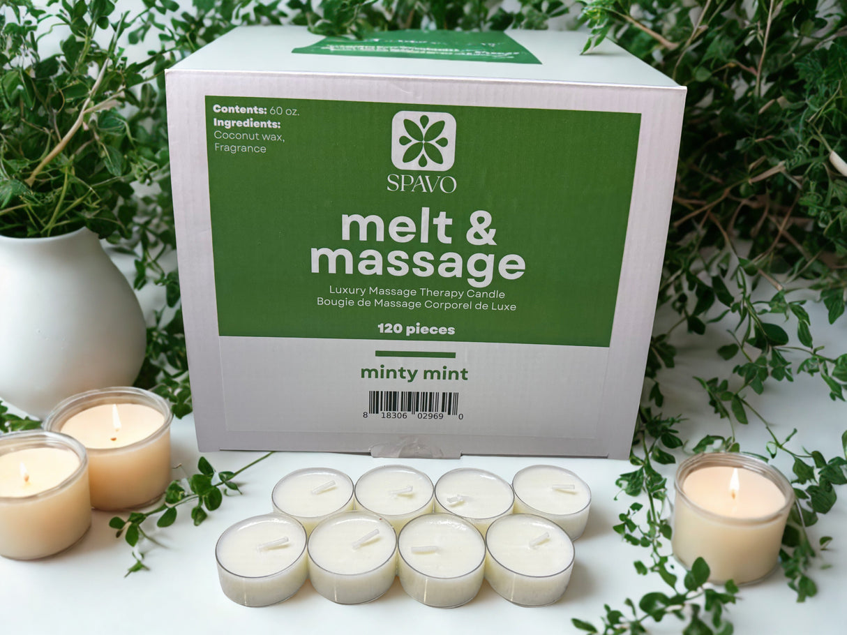 Spavo 4-in-1 Massage Candle 0.5 OZ - 6 Scents collection - 100/120PCS