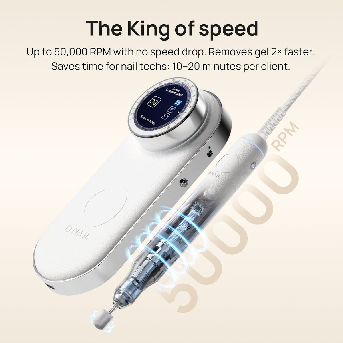 ONAIL T2 POWER+ Smart Nail Drill Set | Professional Cordless Electric File