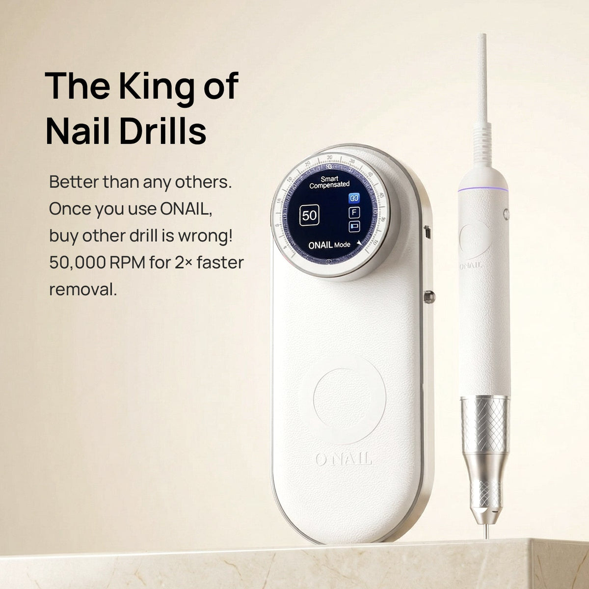 ONAIL T2 POWER+ Smart Nail Drill Set | Professional Cordless Electric File
