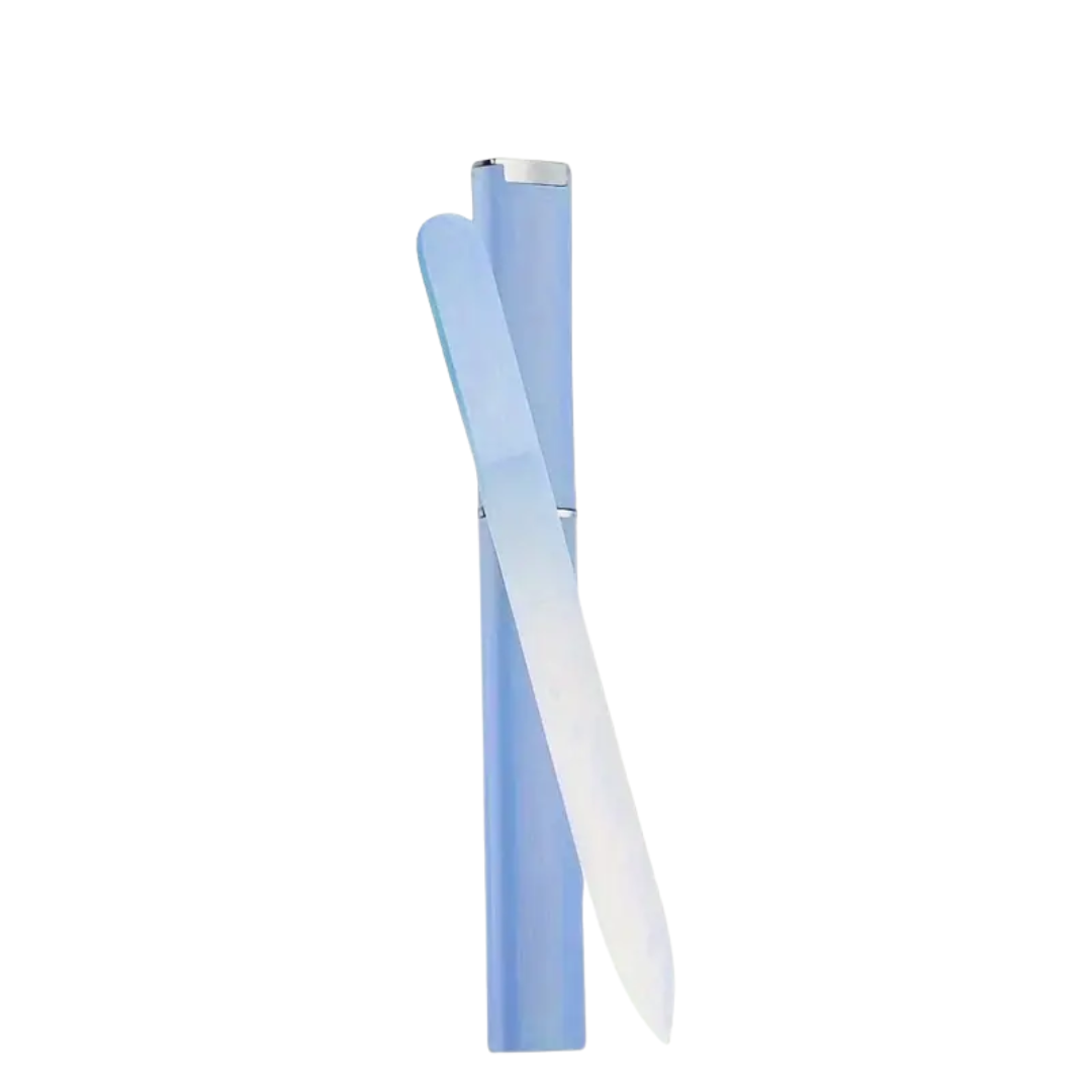 JNBS Glass Nail File with Carrying Case Blue