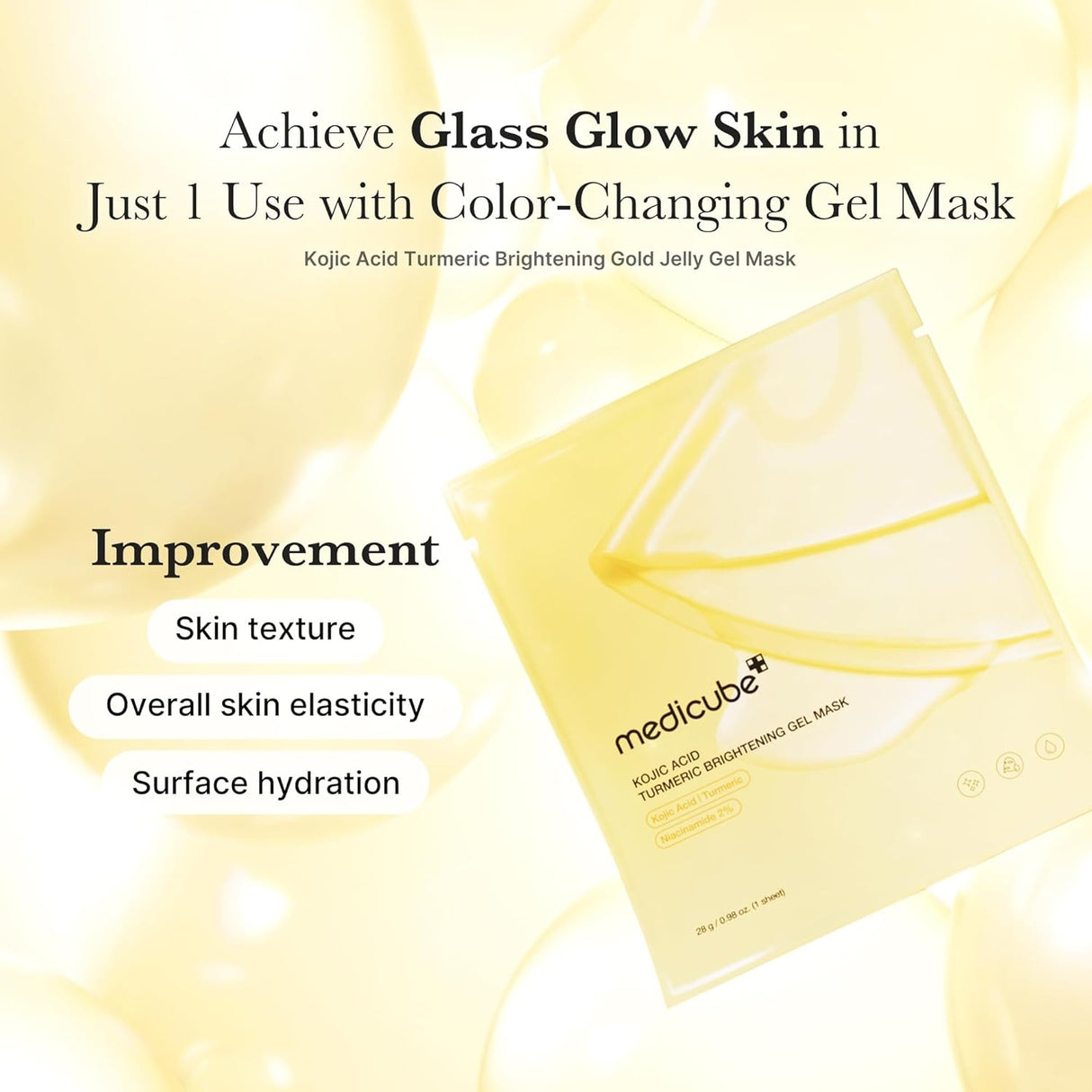 MEDICUBE Kojic Acid Turmeric Brightening Gel Mask (28g*4Ea)