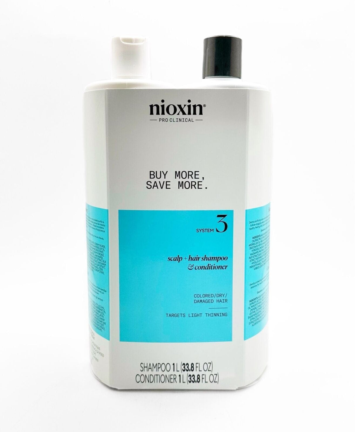 Nioxin System 3 Scalp Shampoo & Conditioner Hair Colored/Dry/Damaged Set 33.8 oz