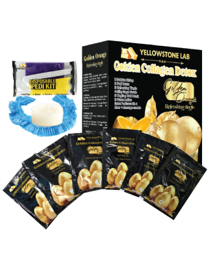 GOLDEN COLLAGEN DETOX Pedicure Kit 9 in 1 | Luxury Spa Foot Treatment