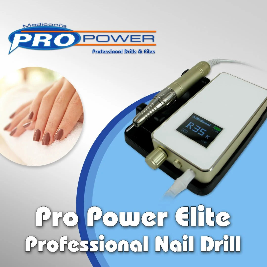 Medicool Pro Power Elite Electric Nail Drill 35,000 RPM Portable E-File