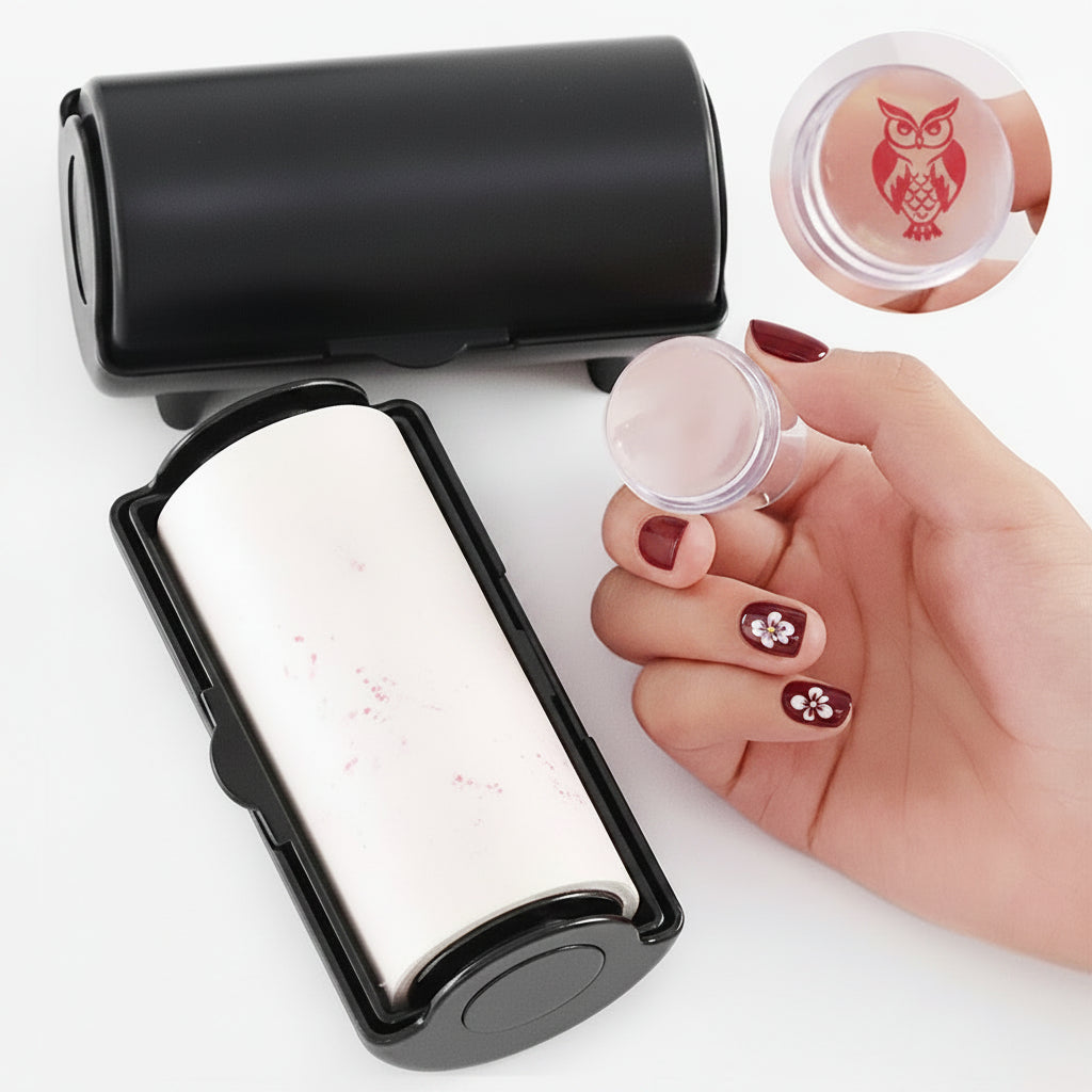 JNBS Silicone Nail Stamper Sticky Roller Cleaner