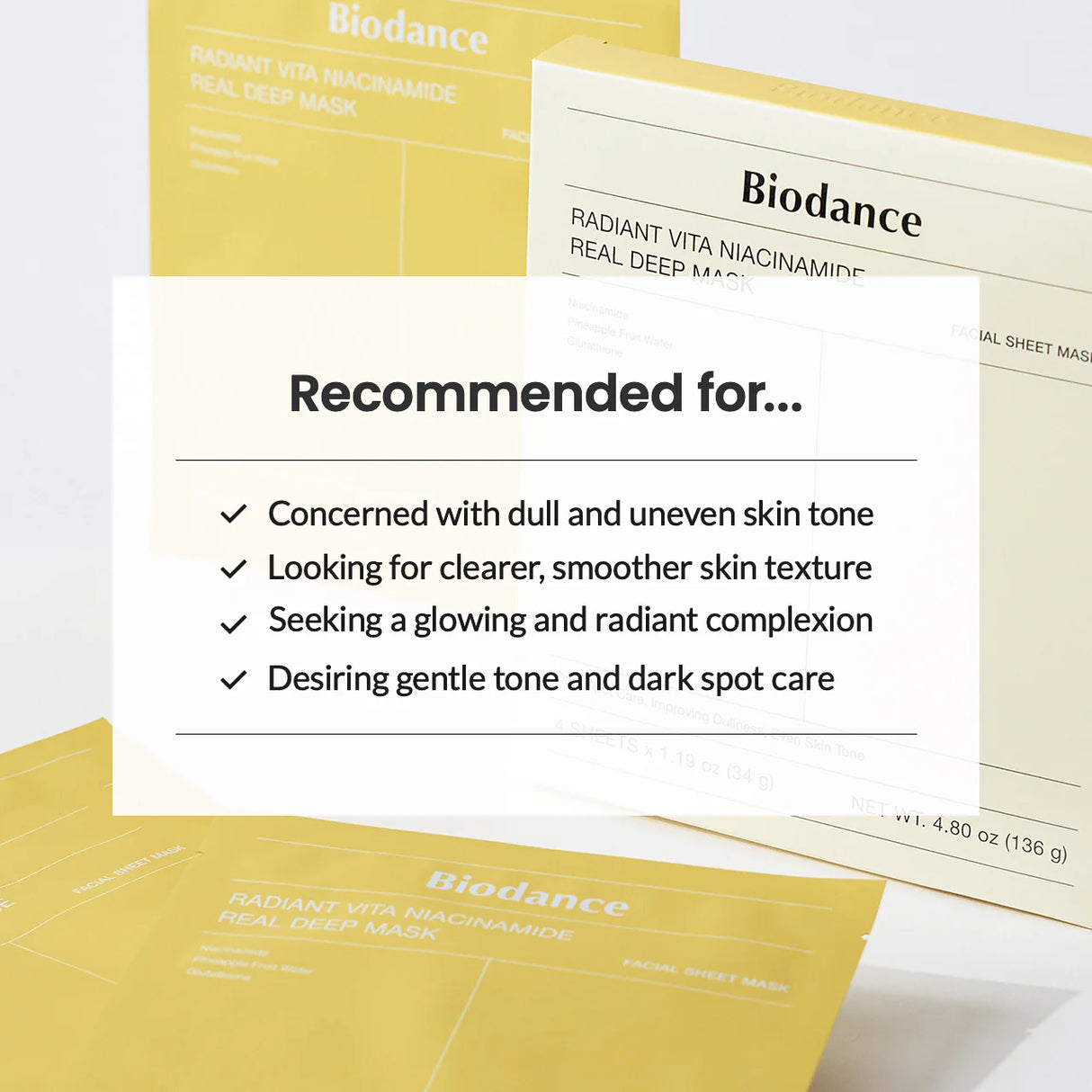 BIODANCE Radiant Vita Niacinamide Real Deep Mask