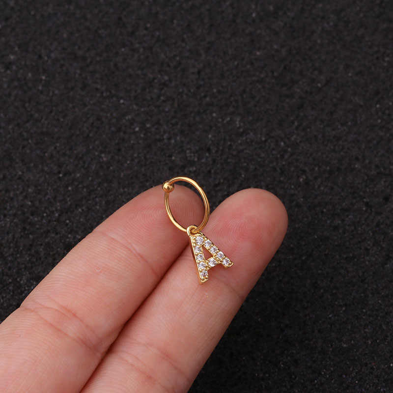 JNBS Nail Piercing Charm 07 Alphabet/ Letter (2pcs)