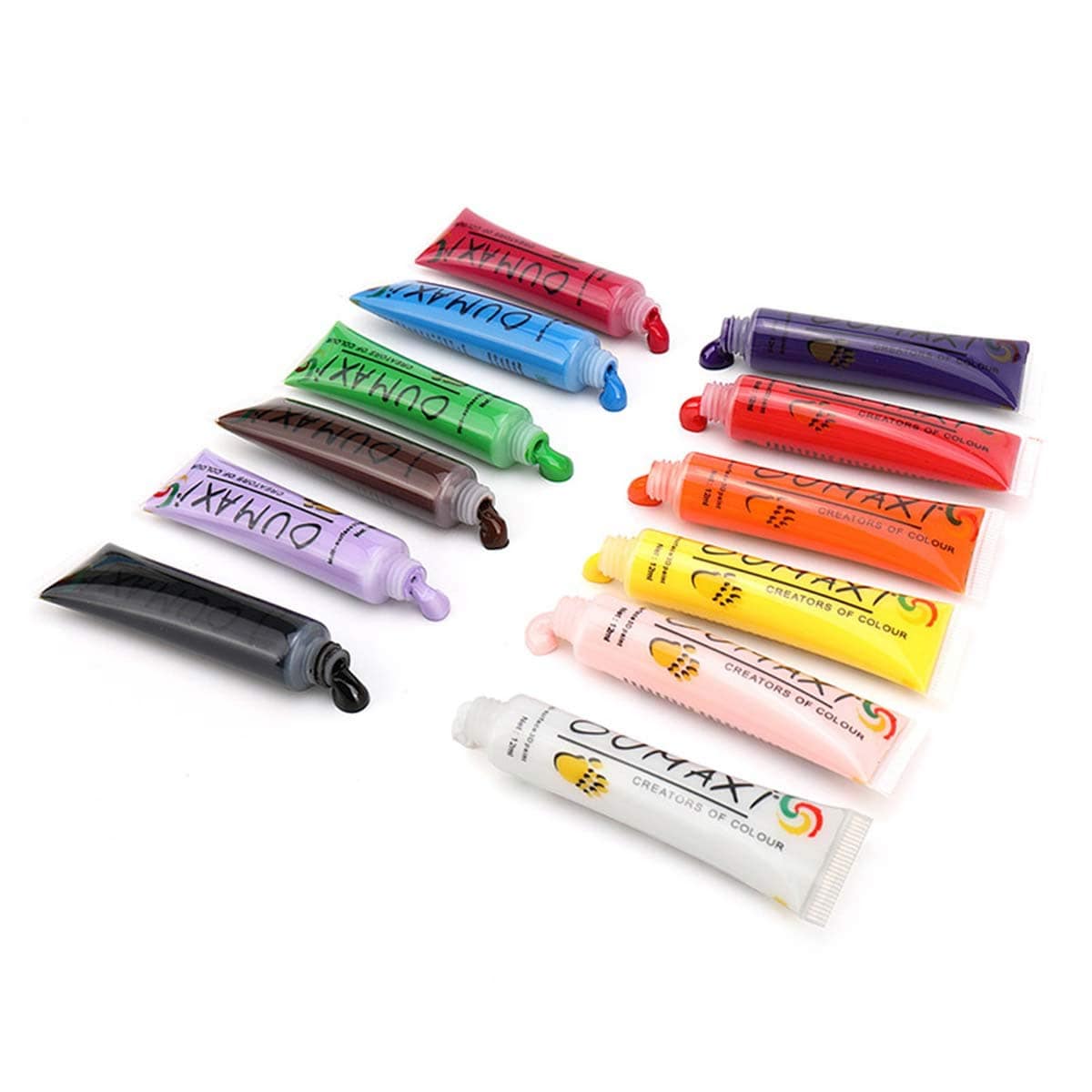 Oumaxi Acrylic Paint | High Definition Pigment Color (Set of 12 pcs)