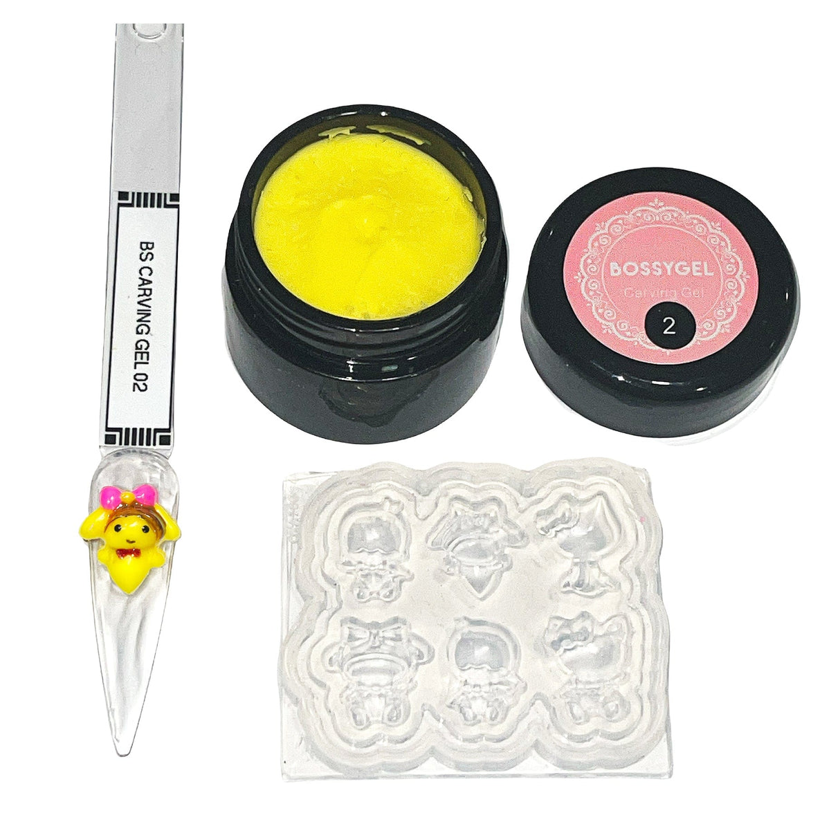 BOSSY Gel 3D CARVING Sculpture 02 YELLOW (8g)
