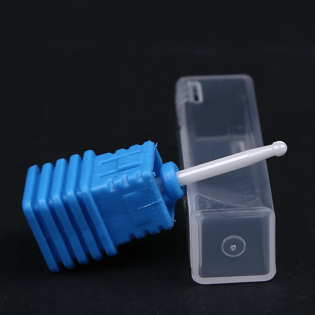 JNBS Drill Bit | White Ceramic Carbide | Ball Head Cuticle Clean