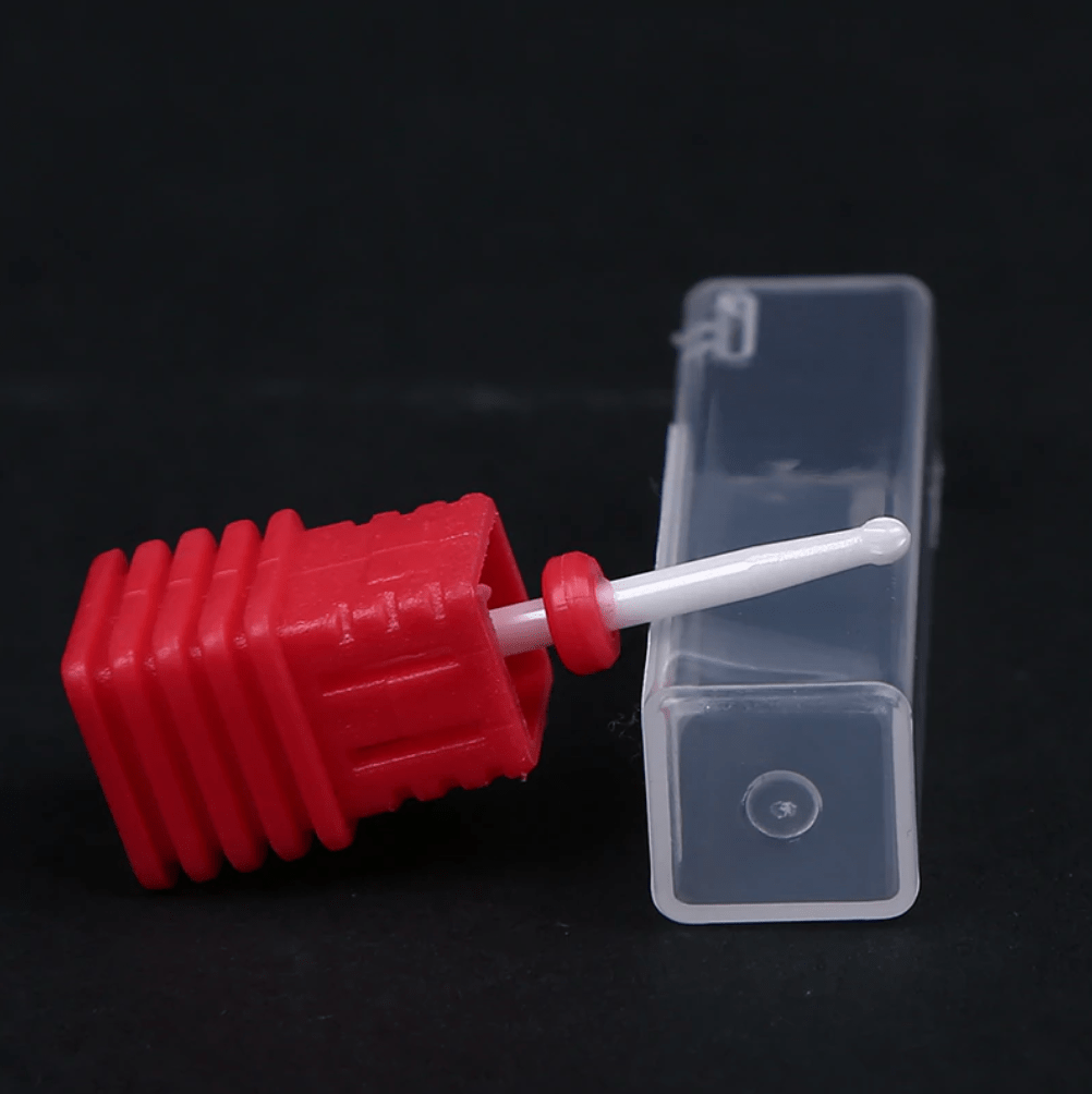 JNBS Drill Bit | White Ceramic Carbide | Ball Head Cuticle Clean
