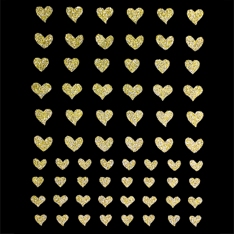 JNBS Reflective Heart Glitter Nail Sticker