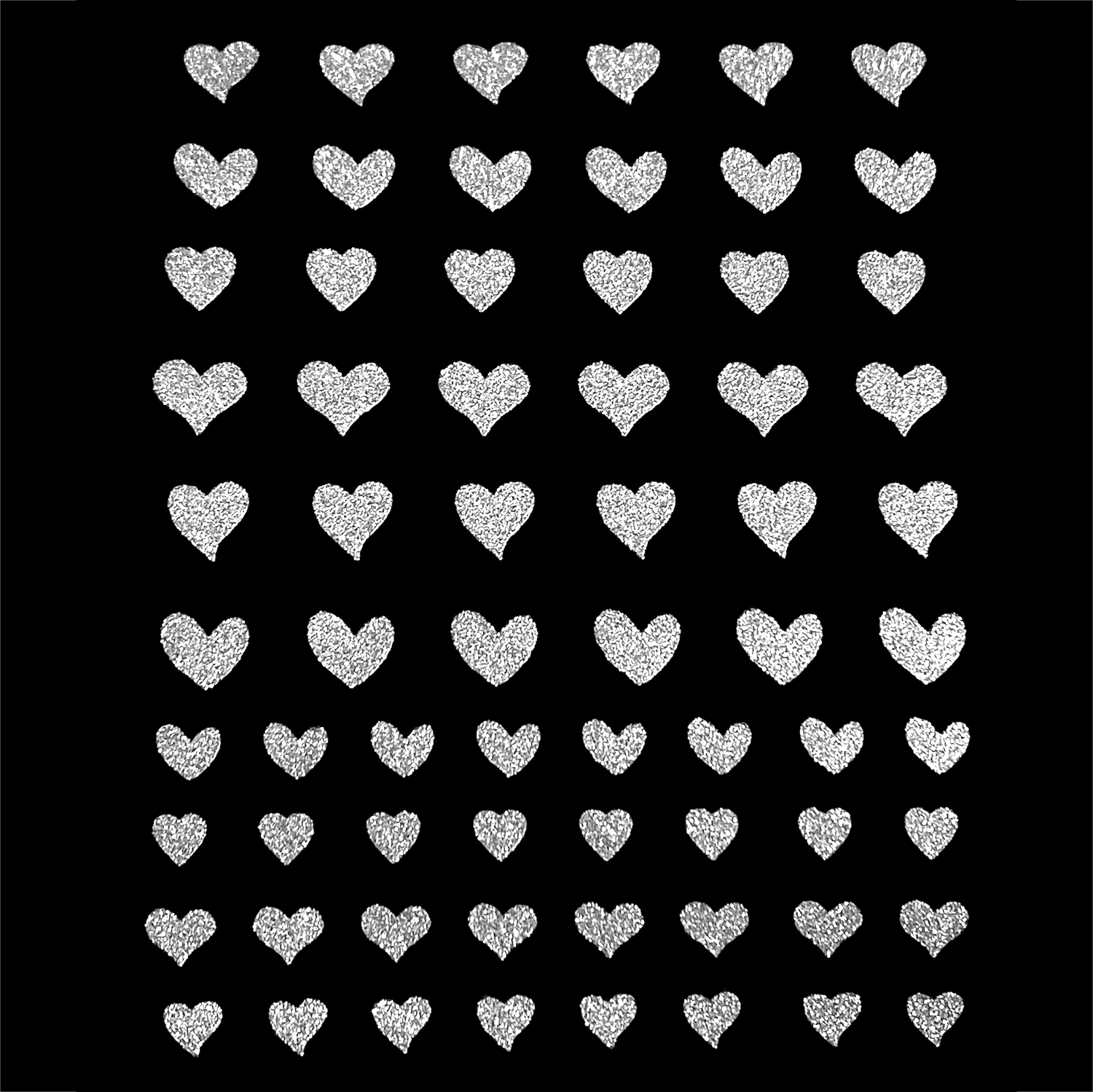 JNBS Reflective Heart Glitter Nail Sticker