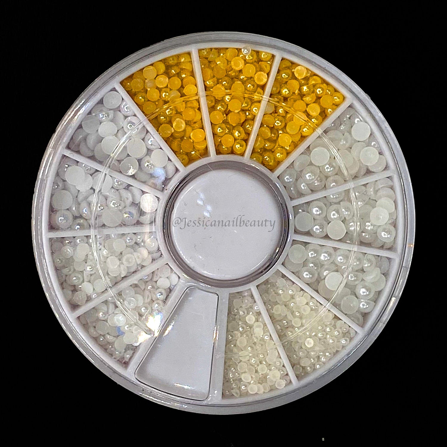 JNBS Nail Charm Pearls Mixed Size Set (12 grids)