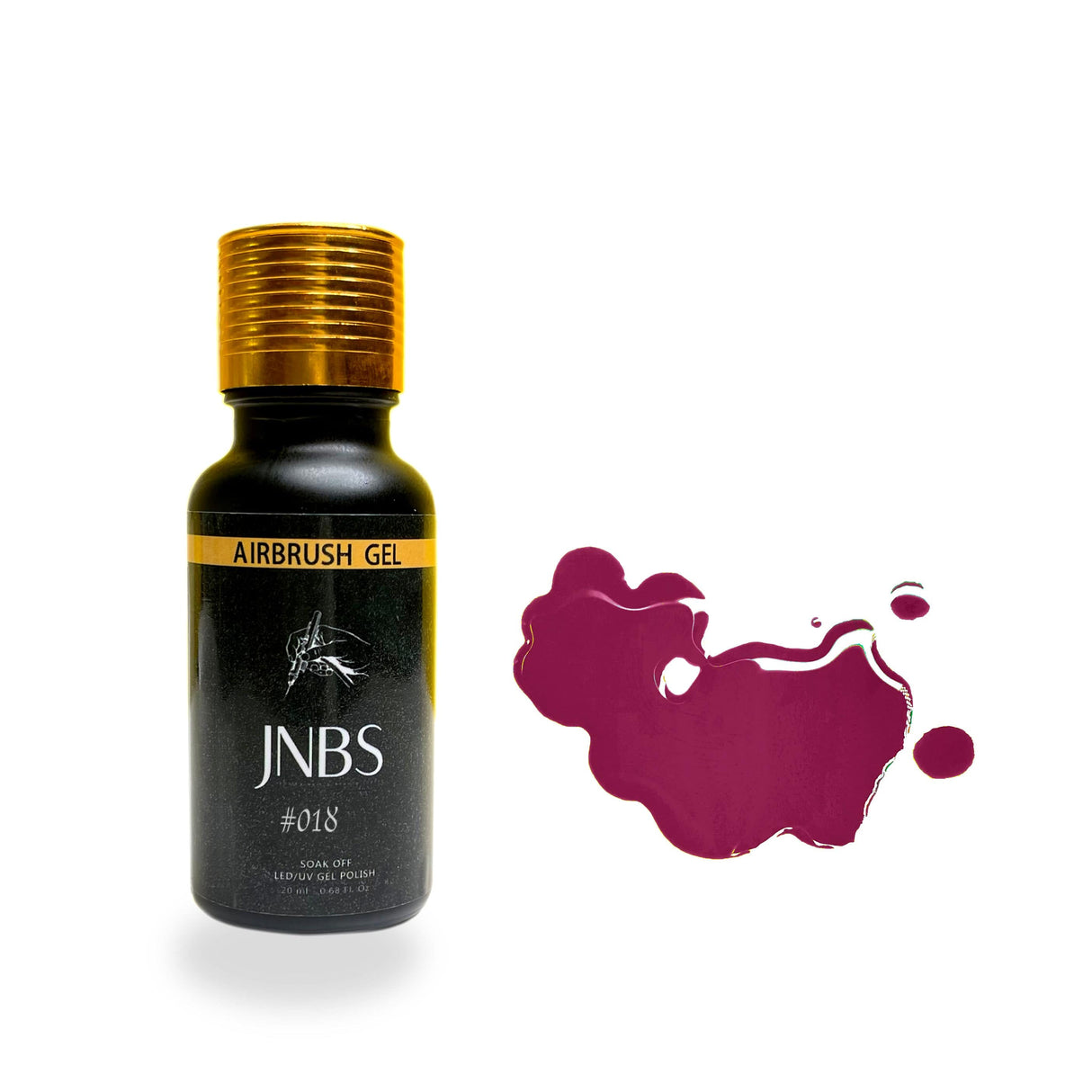 JNBS Airbrush Gel Color Solid 20mL 018 Dark Fuchsia