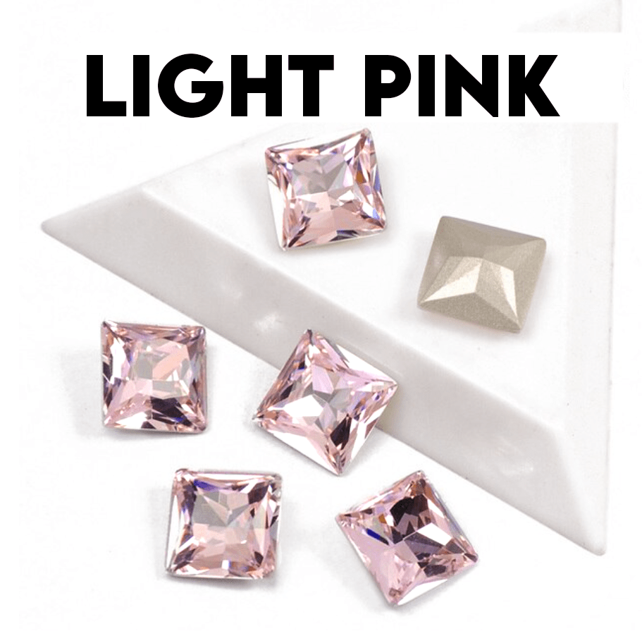 JNBS Square Shape Pointback Rhinestone 12MM (Bag of 10pcs)