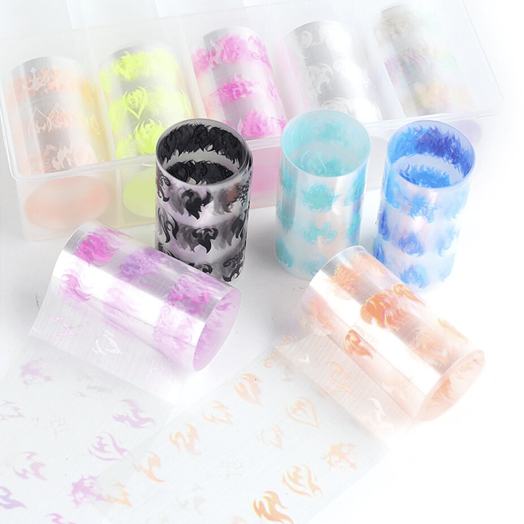 JNBS Nail Foil Fire Flame Glow In The Dark