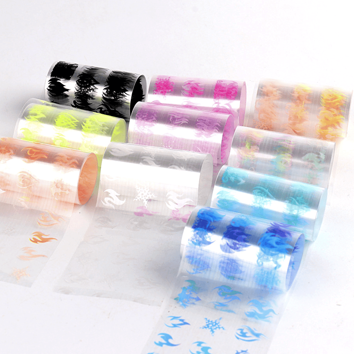 JNBS Nail Foil Fire Flame Glow In The Dark