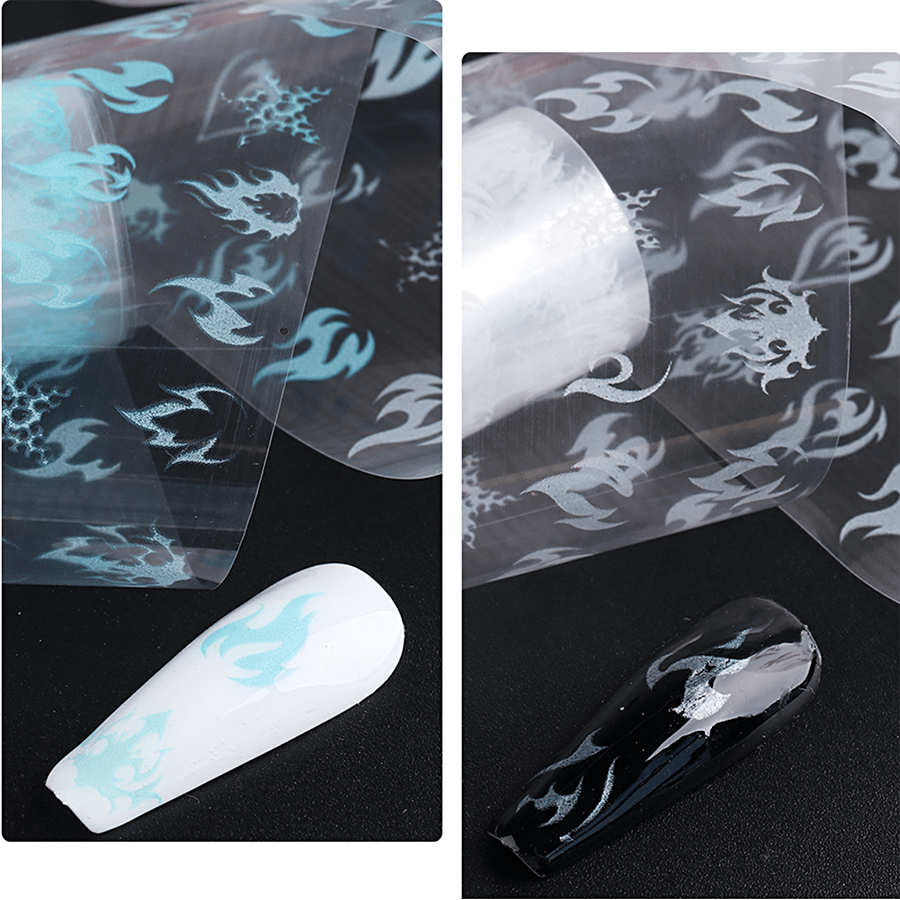 JNBS Nail Foil Fire Flame Glow In The Dark