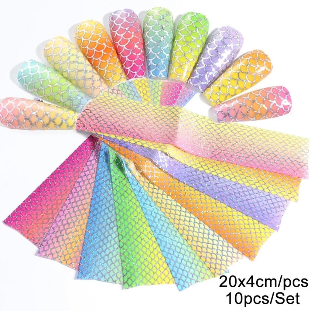 JNBS Nail Foil Mermaid ( Box of 10 Rolls)