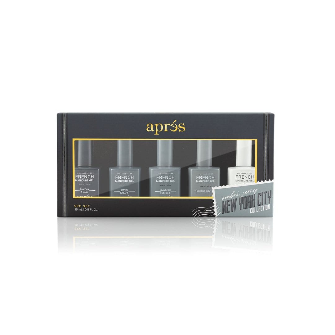 Apres French Manicure Ombre Series New York NYC Set of 5pcs