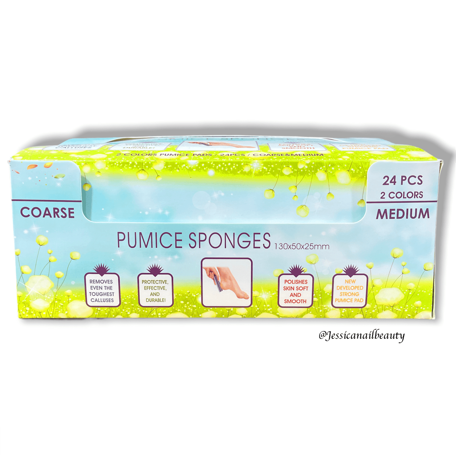 JNBS Foot File Two Sided Pumice Sponges Purple