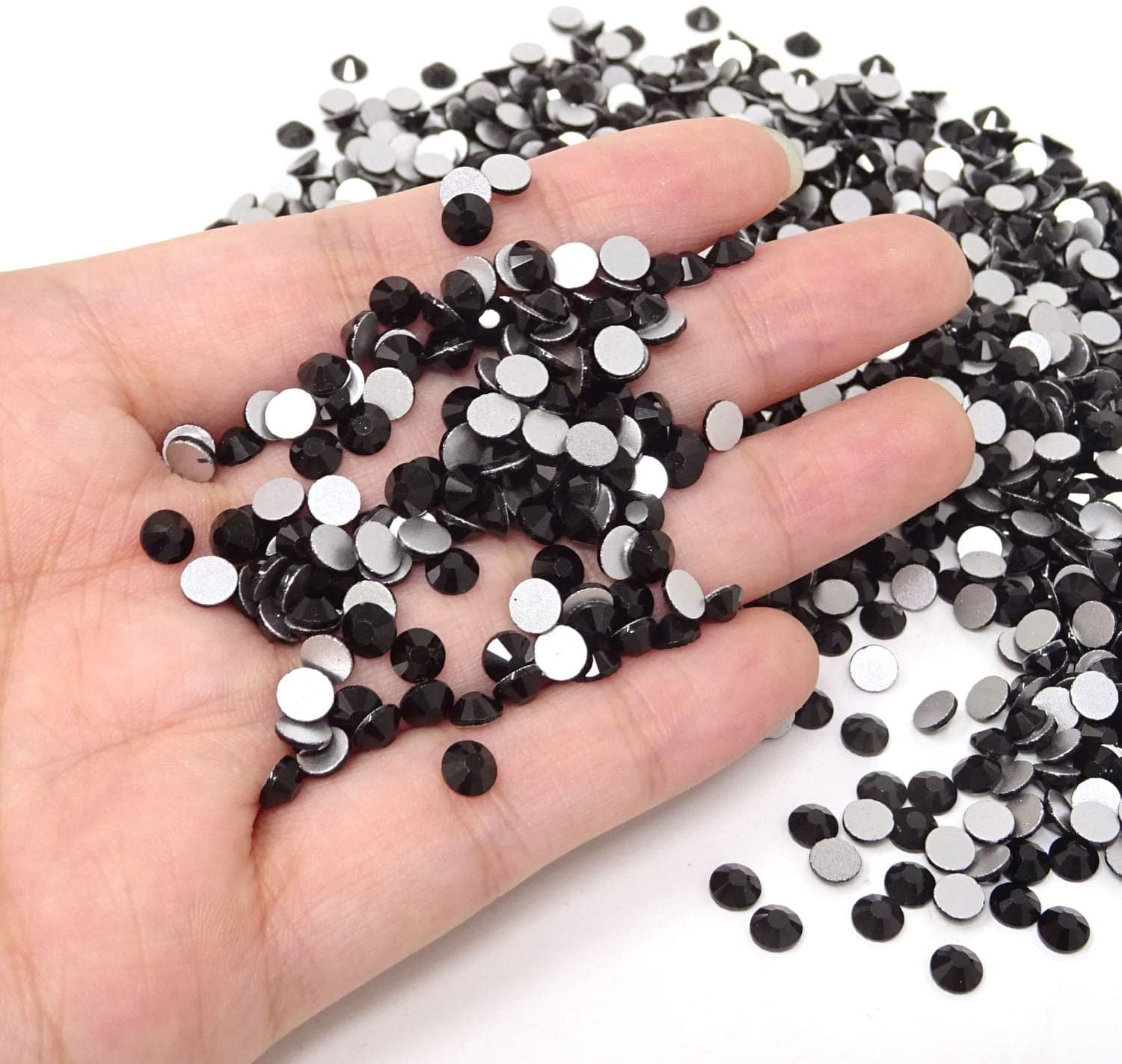 JNBS Round Flatback Rhinestone Black