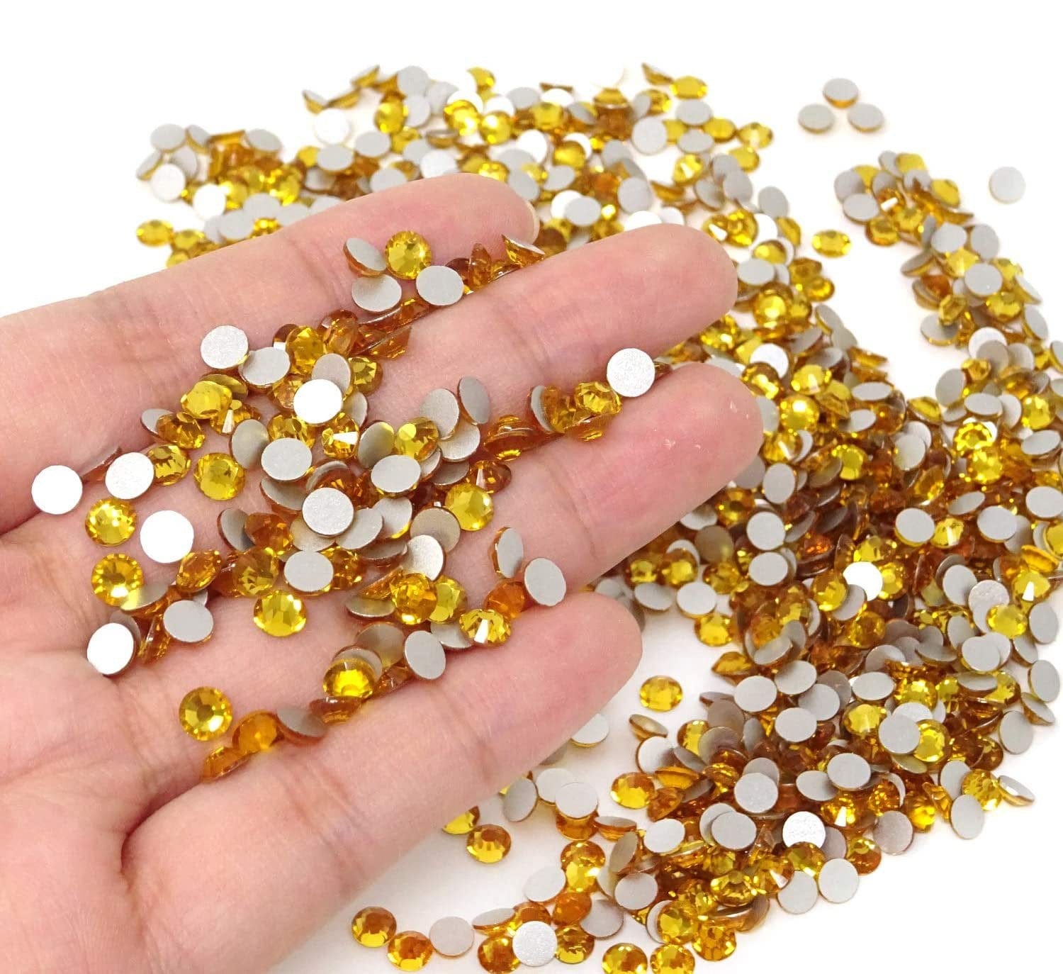 JNBS Round Flatback Rhinestone Golden