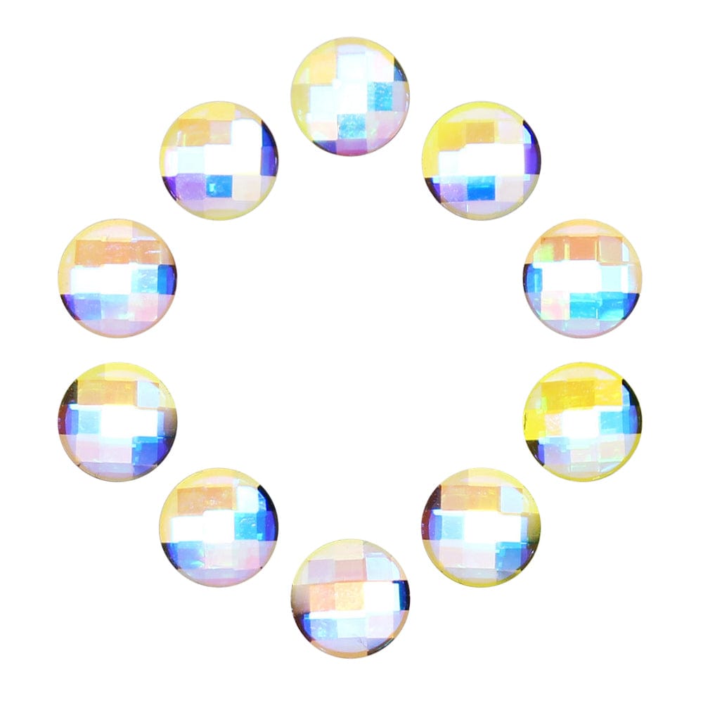 JNBS Crystal Rhinestone Chessboard Circle Flatback Crystal AB