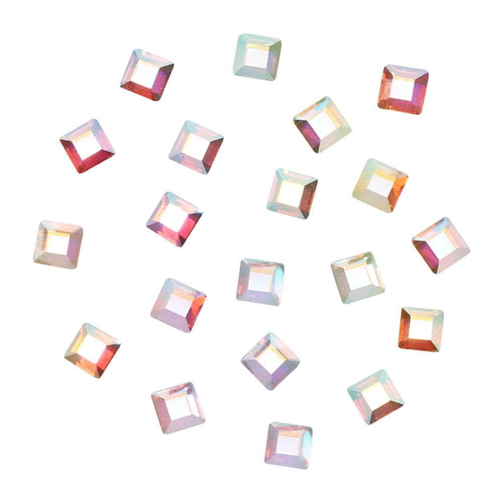 JNBS Crystal Rhinestone Square Flatback Crystal AB