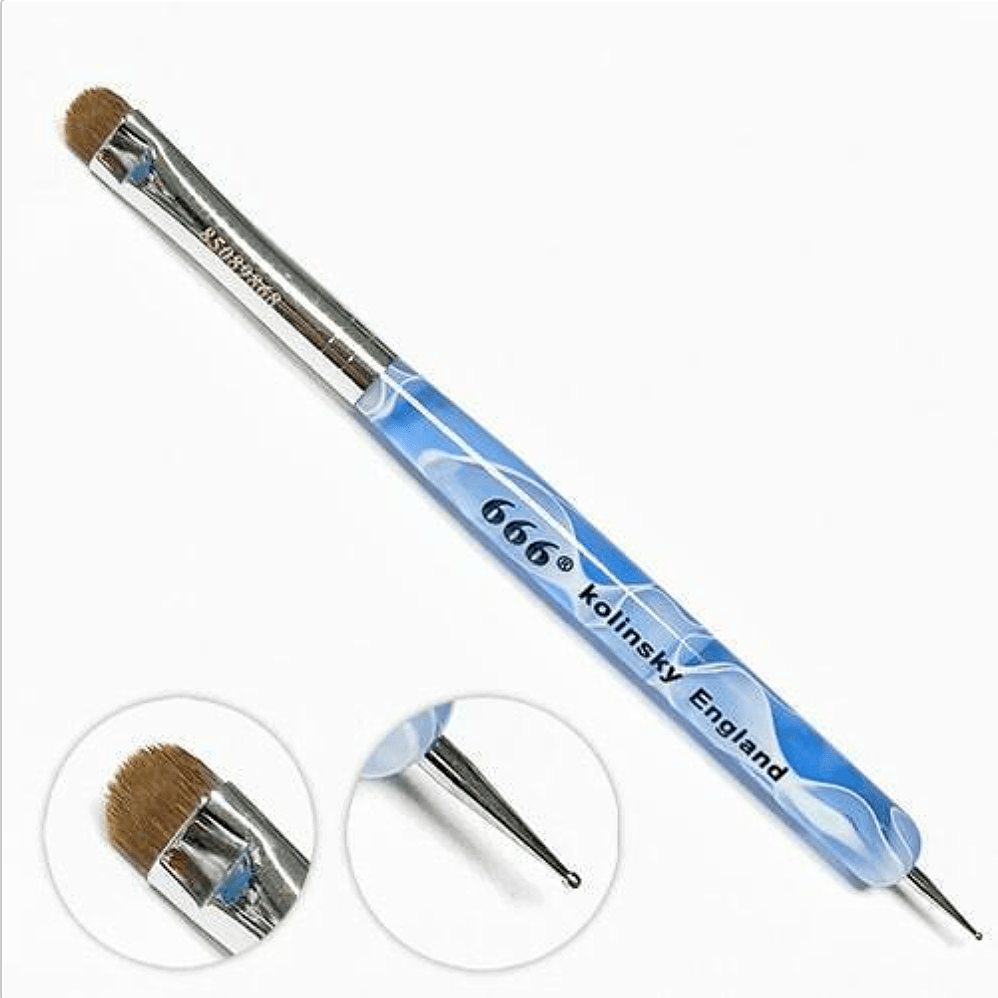 Kolinsky Nail Art Brush 999 French Brush 14 BLUE