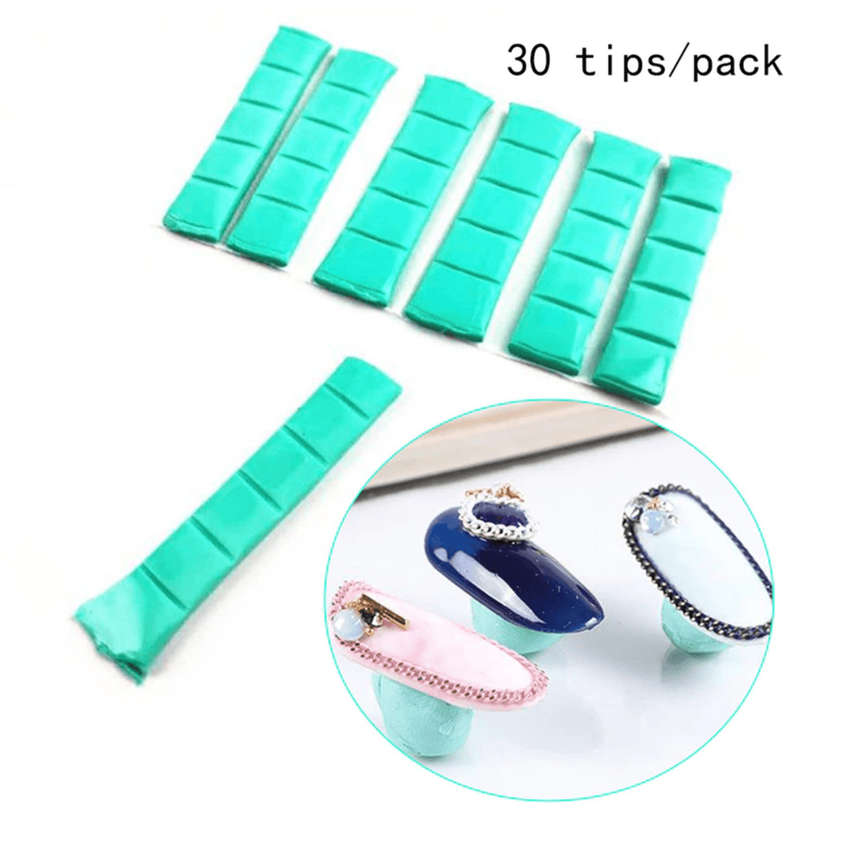 GREEN CLAY Tack It Reusable Rubber Clay for Press On Holder Stand