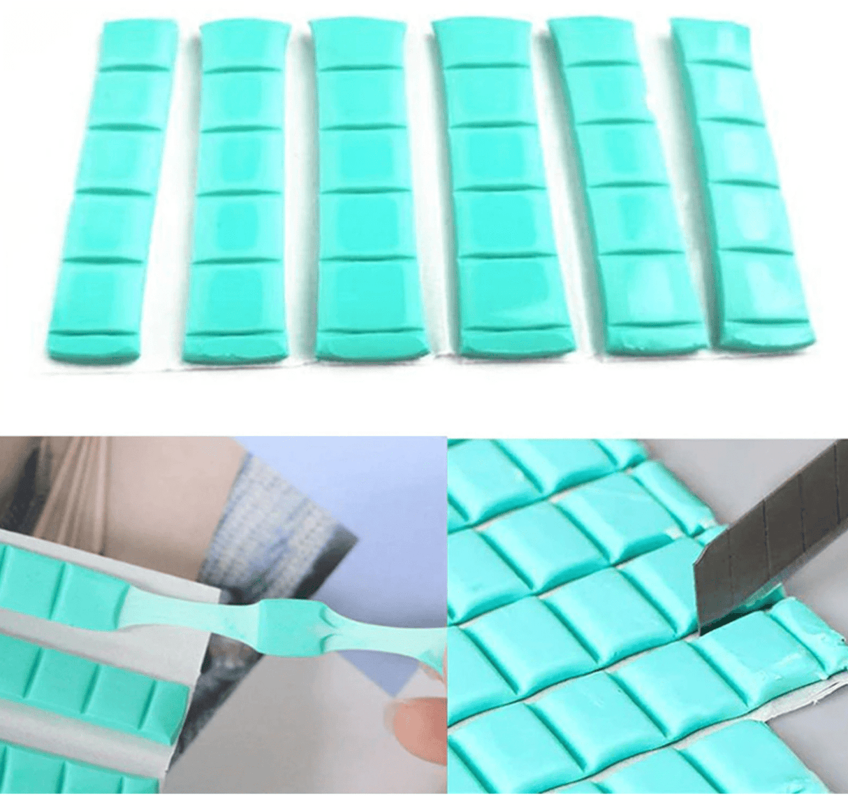 GREEN CLAY Tack It Reusable Rubber Clay for Press On Holder Stand