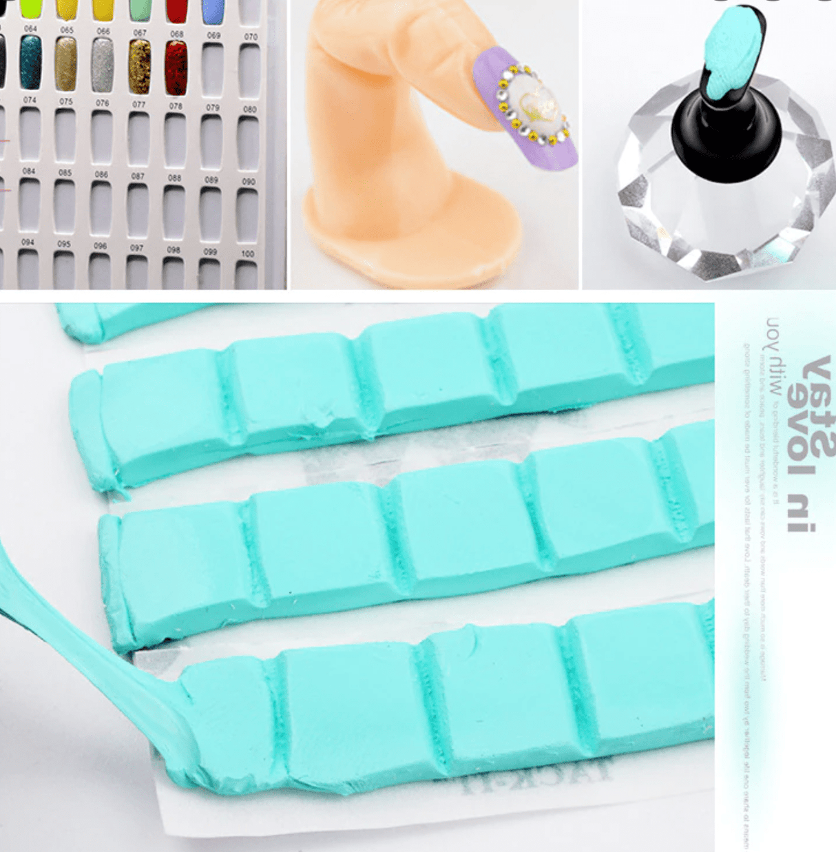 GREEN CLAY Tack It Reusable Rubber Clay for Press On Holder Stand