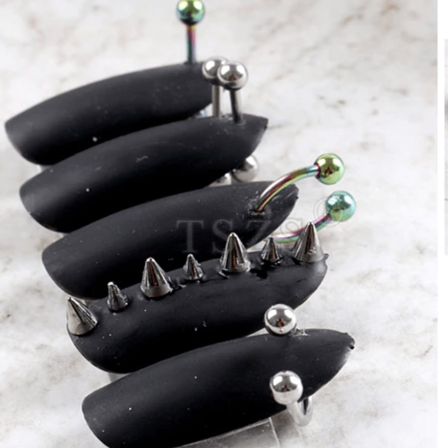 JNBS Nail Piercing Charm Gold Metal Ball (Bag of 30pcs)