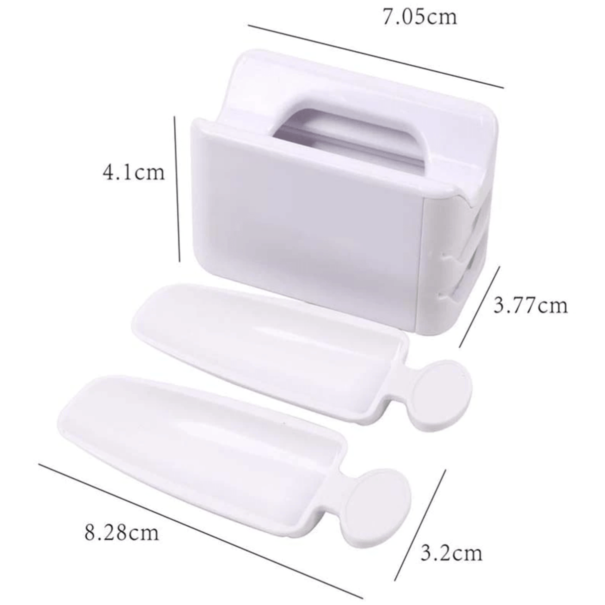 JNBS 2 Tiers Dipping Powder Tray Container with Funnel