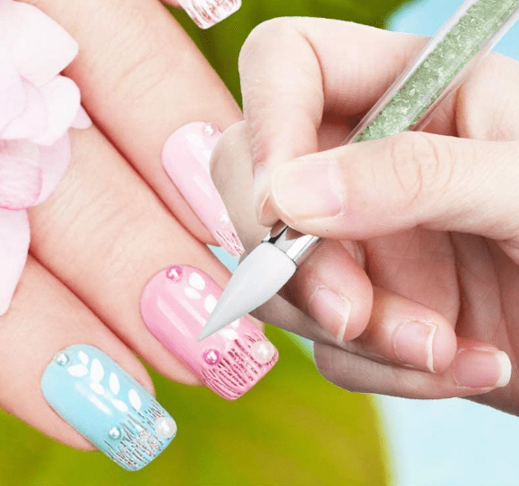 JNBS Nail Brush Set Double Sided Silicone Pen Tool (5pcs) - Assorted Color