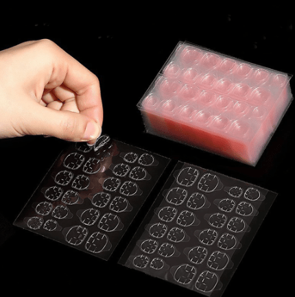 JNBS Stick Clear Nail Glue Sticker Pink (10 sheets/bag)