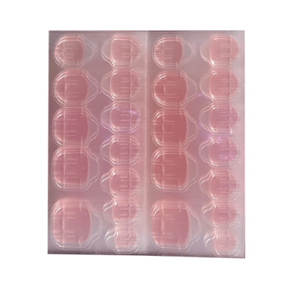 JNBS Stick Clear Nail Glue Sticker Pink (10 sheets/bag)