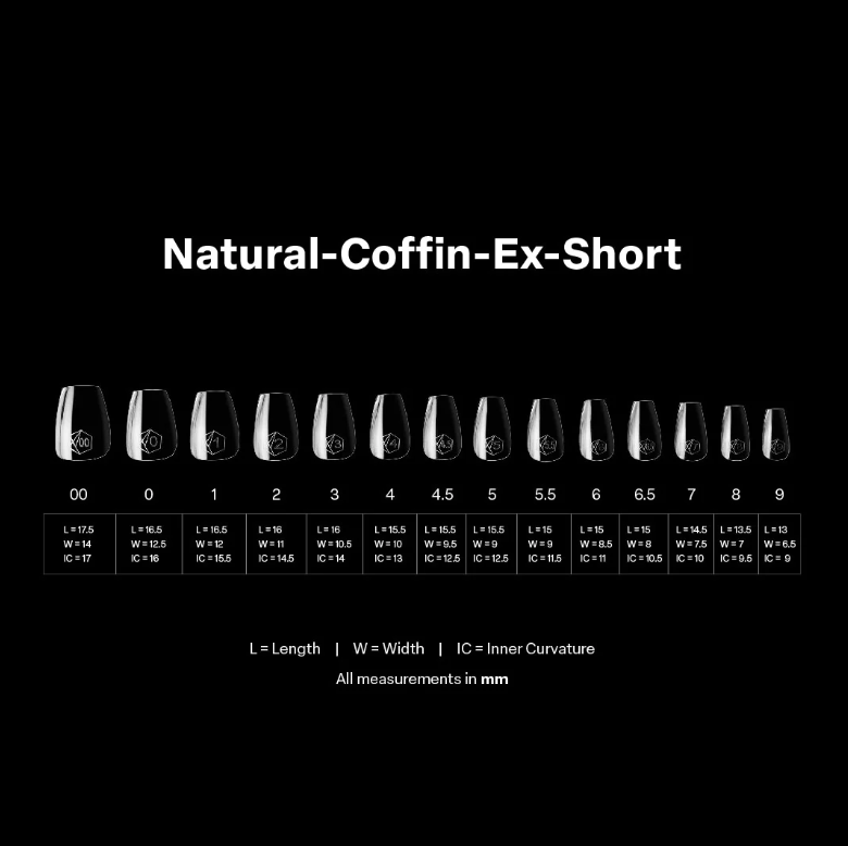 Apres Gel X™ Box of 600pcs 2.0 Natural Coffin Tips