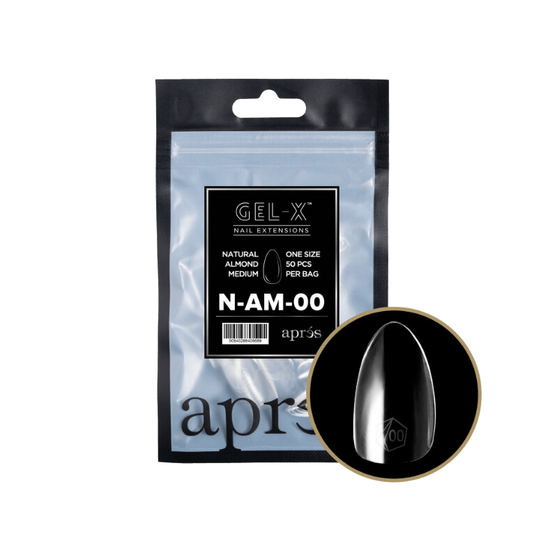 Apres Gel X™ Refill Bags (50pcs) Natural Almond Medium Tips