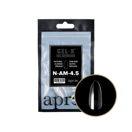 Apres Gel X™ Refill Bags (50pcs) Natural Almond Medium Tips