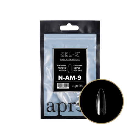 Apres Gel X™ Refill Bags (50pcs) Natural Almond Medium Tips