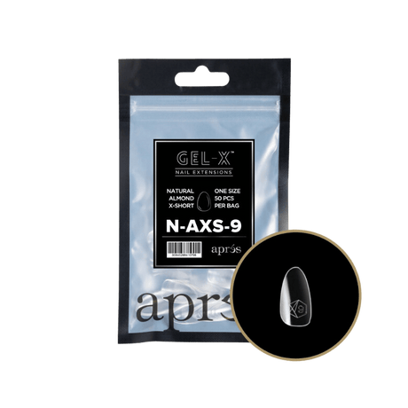 Apres Gel X™ Refill Bags (50pcs) Natural Almond Extra Short Tips