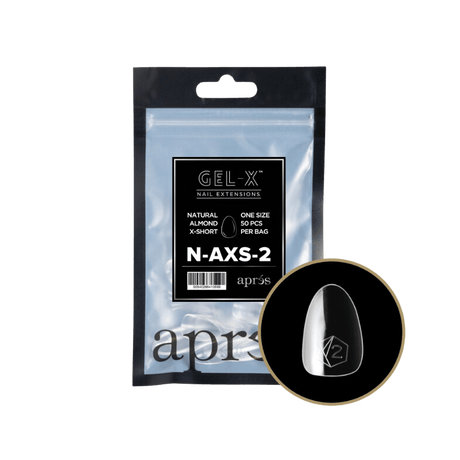 Apres Gel X™ Refill Bags (50pcs) Natural Almond Extra Short Tips