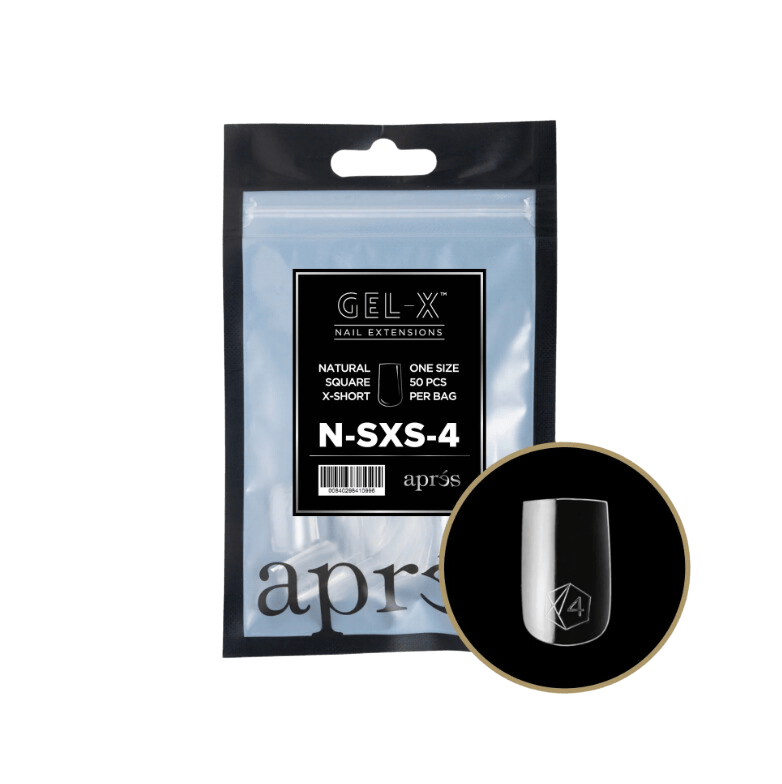 Apres Gel X™ Refill Bags (50pcs) Natural Square Extra Short Tips
