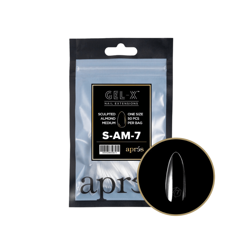 Apres Gel X™ Refill Bags (50pcs) Sculpted Almond Medium Tips