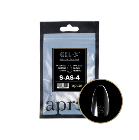 Apres Gel X™ Refill Bags (50pcs) Sculpted Almond Short Tips